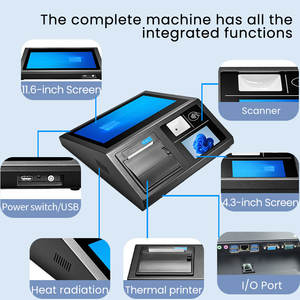 DP1162 Sistema POS con Pantalla Táctil Capacitiva de 11.6 Pulgadas + Pantalla LCD de <span class=keywords><strong>4</strong></span>.3 Pulgadas, Caja Registradora, Bluetooth 5.2, <span class=keywords><strong>4</strong></span>+128GB, Windows - Product Image 3