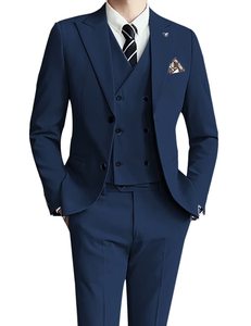 Nuevos trajes de negocios de tres piezas para hombre de comercio exterior, ajustados, de talla grande, impermeables, transpirables, para boda, vestido de novio, chaqueta - Product Image 5