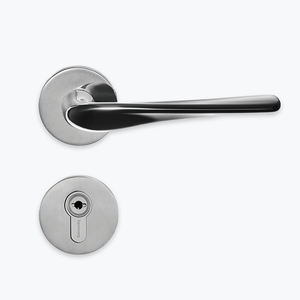 מנעולים מחורצים ניקל מוברש מפתח מלון צילינדר ידית חסינת אש ידית ידית מנעול דלת בלתי שביר - Product Image 1