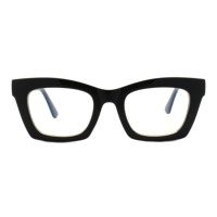 Lunettes de lecture presbytes carrées en plastique unisexes de qualité verres noirs monture multicolore vente en gros PC optique lunettes