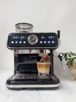 Cafetera Espresso Digital de 20 Bares con Molinillo Incorporado, Portafiltro de 58 mm y Espumador de Leche, Cafetera Doméstica Comercial OEM