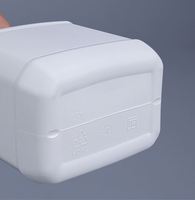 Bouteille en plastique carrée de 2,5 L avec couvercle antivol et bouchon à vis imperméable pour revêtements à base d'huile Emballage de seau fluoré