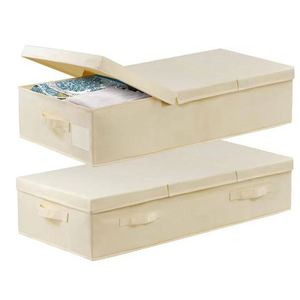 Movable Under Bed Clothes Storage Foldable Under Bed Storage <b>Box</b> With Lid for Organizing Clothes, Shoes, Blankets, Pillows - Product Image 5