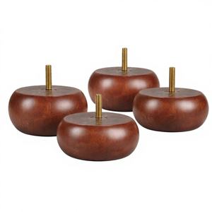 Pieds de table de canapé tournés en bois massif de qualité supérieure, robustes, pièces de rechange pour meubles de salon, appartement, sur mesure, OEM - Product Image 1