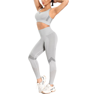 SG04B Work Out Apparel <span class=keywords><strong>Mujer</strong></span> Conjunto de ropa deportiva sin costuras Ropa de yoga Ropa deportiva Mujeres Fitness Medias <span class=keywords><strong>Mujer</strong></span> Ropa deportiva - Product Image 5