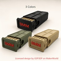 Boîte à munitions compacte et durable de type tiroir, imprimée en 3D, en plastique vert OD, best-seller transfrontalier