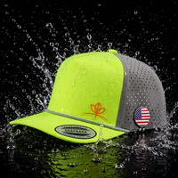 Casquettes de baseball personnalisées en gros, casquettes de golf 5 panneaux avec logo PVC, imperméables, haute performance, casquettes de golf vierges personnalisables
