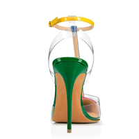 Chaussures pour femmes, fabriquées à la main, bout pointu, talons aiguilles, couleurs vives, escarpins