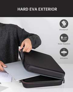 VUINO impermeável EVA Hard Shell Travel <span class=keywords><strong>Case</strong></span> para 14,1-17,5 polegadas portátil DVD Player & Laptop Sleeve Bag Preto - Product Image 3