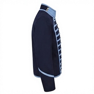 Veste d'extérieur vintage brodée pour homme, col montant, simple boutonnage, en mélange de laine, pour l'hiver - Product Image 5