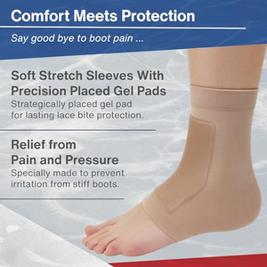 Manchons en gel, chaussettes rembourrées pour patins pour amortir et protéger la zone de contact des patins pour le patinage sur <span class=keywords><strong>glace</strong></span>, le hockey, le roller, le ski ou les bottes - Product Image 2