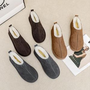 2023 décontracté durable chaud en cuir souple doublé de fourrure chaussures d'hiver mocassins pour hommes - Product Image 2