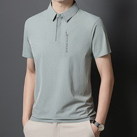 Polo à revers en soie glacée D-Sun-crease-Free, personnalisable avec logo, pour promotion, culture d'entreprise, uniforme d'équipe, tenue de travail, été, unisexe, manches courtes