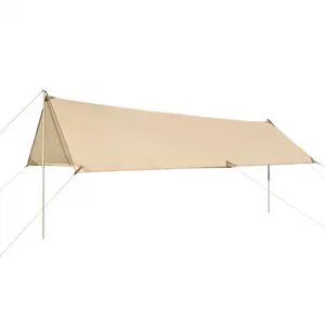 Multifunctionele Draagbare Ultralichte Camping Tarp Zonneschuilplaats Met Gratis Mat Voor Buiten Kamperen