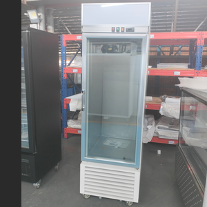 Réfrigérateur-congélateur commercial à air forcé, à température unique, triple porte vitrée, dégivrage <span class=keywords><strong>automatique</strong></span>, cinq niveaux, avec affichage publicitaire sur le dessus - Product Image 6