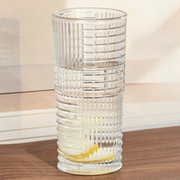 Verre à boire moderne de luxe en cristal transparent, élégant et haut, pour fêtes, bars, hôtels, maison, eau, thé, lait, tasse à boire
