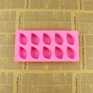 10-Cavity Leaf-Shaped Silicone Mold Disposable Easy-to-Clean In-Stock Baking Tool Soap/Pudding/Ice Tray Container Plaster Mold - Product Image 4