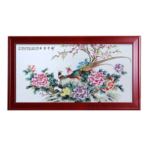 100% dipinto a mano per la <span class=keywords><strong>casa</strong></span> <span class=keywords><strong>e</strong></span> l'hotel decorativo floreale <span class=keywords><strong>e</strong></span> di cristallo di pavone in porcellana arte da parete decorazioni per la <span class=keywords><strong>casa</strong></span> vasi in ceramica - Product Image 3