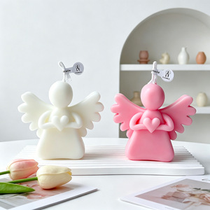 3D <b>Angel</b> Shaped Scented <b>Candle</b> Handmade Figurine <b>Candle</b> Home Table Decor Housewarming Gift Ornament - Product Image 4