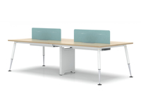 Table de réunion de bureau moderne simple 4 places, poste de travail minimaliste pour le personnel, bureau de conférence commercial, table en métal