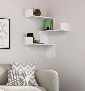 사용자 정의 로고 크기 장식 현대 나무 마운트 교수형 책장 벽 선반 - Product Image 3