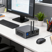 Mini ordenador sin ventilador escritorio 3805u I3 i5 nuc con doble RS232 doble Lan mini ordenador Industrial
