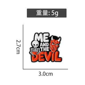 Sming Pins <span class=keywords><strong>ME</strong></span> et le diable émail broches personnalisé squelette et démon broches revers Badges vêtements Punk bijoux cadeau - Product Image 6