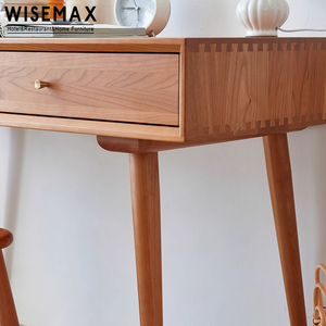 WISEMAX FURNITURE Bureau nordique moderne en <span class=keywords><strong>bois</strong></span> massif Bureau d'écriture Bureau d'ordinateur à domicile <span class=keywords><strong>Coiffeuse</strong></span> d'angle en <span class=keywords><strong>bois</strong></span> pour salon - Product Image 5