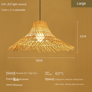 Lámpara Colgante de Acero Inoxidable, Forma de Campana, E26 LED 5000K, Luz Diurna, Altura Ajustable, Dorada, para Comedor, Tamaño Grande, Montada - Product Image 3