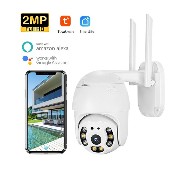 Wholesale 2MP Tuya Smart Life Home Wireless WiFi Video Surveillance PTZ IP Cameras Tuya WiFi CCTV Outdoor Security Camera