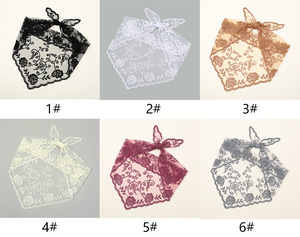 Nouveau foulard en dentelle ajourée, broderie fine, foulard pour <span class=keywords><strong>cheveux</strong></span>, bandeau vintage, couleur unie, foulard triangulaire, <span class=keywords><strong>bandana</strong></span> en dentelle pour femmes - Product Image 4