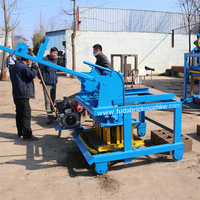 Démarrez une nouvelle petite entreprise : Machine manuelle de fabrication de briques en terre compressée à moteur diesel