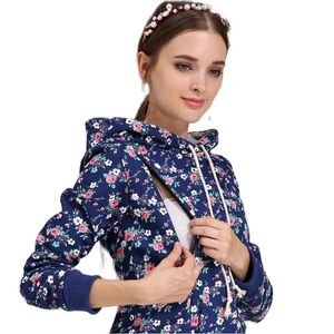 Automne hiver <span class=keywords><strong>vêtements</strong></span> <span class=keywords><strong>de</strong></span> maternité thermique femmes enceintes sweats à capuche allaitement sweat motif Floral <span class=keywords><strong>grande</strong></span> <span class=keywords><strong>taille</strong></span> S à XXXL - Product Image 5