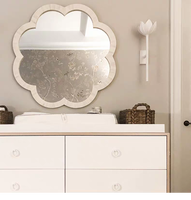 Applique Murale Rétro Française Alberto, Fleur de Lotus Dorée, pour Chambre, Chevet, Couloir, Décoration Murale