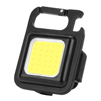 Gantungan Kunci Mini USB-C kuat dapat diisi ulang lampu kerja LED COB senter Logo kustom jarak jauh dengan magnet untuk darurat