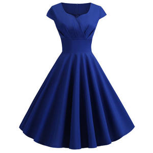 Abito da donna anni '50 anni '60 a linea Rockabilly a manica corta abito da festa Swing Vintage bambina - Product Image 6