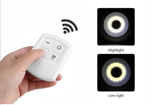 ไฟ LED แบบ Puck ยี่ห้อ <span class=keywords><strong>Natty</strong></span> COB สว่างพิเศษ 150 ลูเมน พร้อมรีโมทคอนโทรลไร้สาย ใช้แบตเตอรี่ เหมาะสำหรับตู้ - Product Image 4