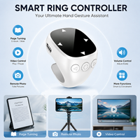 Anillo Inteligente Inalámbrico con Pantalla Táctil Portátil, Control Remoto para Videos Cortos, Fotos, Desplazamiento de Páginas, Cuenta Regresiva, Compatible con iOS y Android