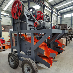 Небольшая портативная щековая дробилка для продажи портативная дробилка для каменной руды щековая дробилка с вибрационным питателем и конвейером - Product Image 4