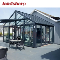 Véranda extérieure d'usine de haute qualité Véranda en aluminium Maison vitrée Vente directe d'usine personnalisée Serre solaire
