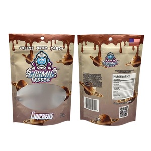 Sachet Doypack Mylar refermable avec fermeture éclair pour emballage cadeau de fruits lyophilisés, chocolats et bonbons, idéal pour les bonbons pour enfants, fabrication OEM - Product Image 1