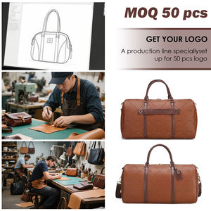 YIKU Benutzerdefiniertes <span class=keywords><strong>Logo</strong></span> Große Herren-Reisetasche Design PU-Leder Reisetasche Mit Etikett Weekender-Tasche - Product Image 6
