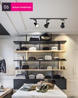 Projecteur LED PAR30 E27 3000K 4000K 6000K sur rail réglable, boîtier en aluminium à refroidissement, éclairage commercial pour magasin