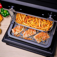 Freidora de Aire Multifuncional Easy Fry, Horno de 20L, 10 Programas, Freidora sin Aceite, 3 Niveles de Cocción, Diseño Cuadrado Moderno y Compacto, Extra Crujiente, Negra
