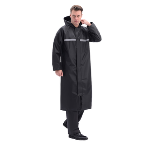 Capa de Chuva Masculina Ecológica Personalizada Design Clássico à Prova d'Água com Capuz Roupa de Chuva Individual Durável para Caminhada - Product Image 5