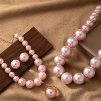 Ensemble de bijoux de perle en plastique Wholesale Custom 2025 Blast Lady boutique Eco Wedding Jewelry Jewelry set