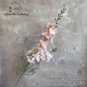 Groothandel Gevlokt <span class=keywords><strong>Delphinium</strong></span> Stengels Bruiloft Bloemenbenodigdheden 2 Prong Kunstbloemen Kapel Decor Real Touch Boeket - Product Image 2