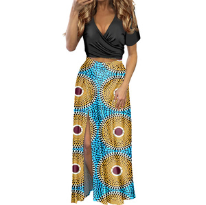 Kitengé — <span class=keywords><strong>tunique</strong></span> fendue pour <span class=keywords><strong>femme</strong></span>, vêtement Sexy avec col en v, <span class=keywords><strong>tunique</strong></span> de grande taille, 2020 - Product Image 6