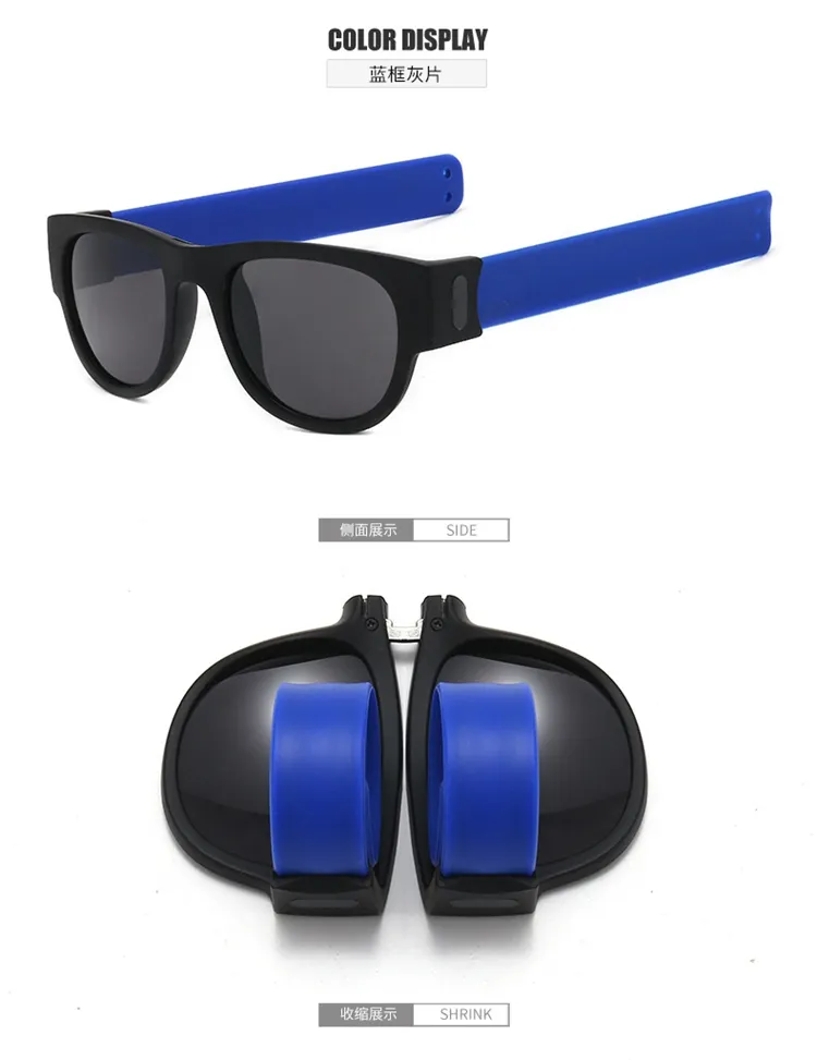 2023 Custom Fasion Designer Ciclismo Mini Folding Polarized Sunglasses Mulheres Homens Cool Trendy Outdoor Sports Slap Sunglasses