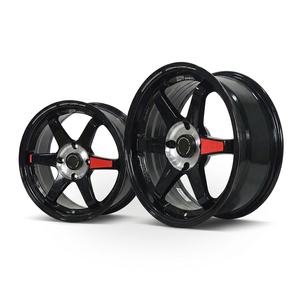 Rueda Deportiva para Auto Sport 3R de Aleación de Aluminio TE37 Saga S-Plus, Negro Brillante, 17 Pulgadas, 5H100, ET38, Diseño Multirradio de Alto Rendimiento, 03241-V3 - Product Image 3